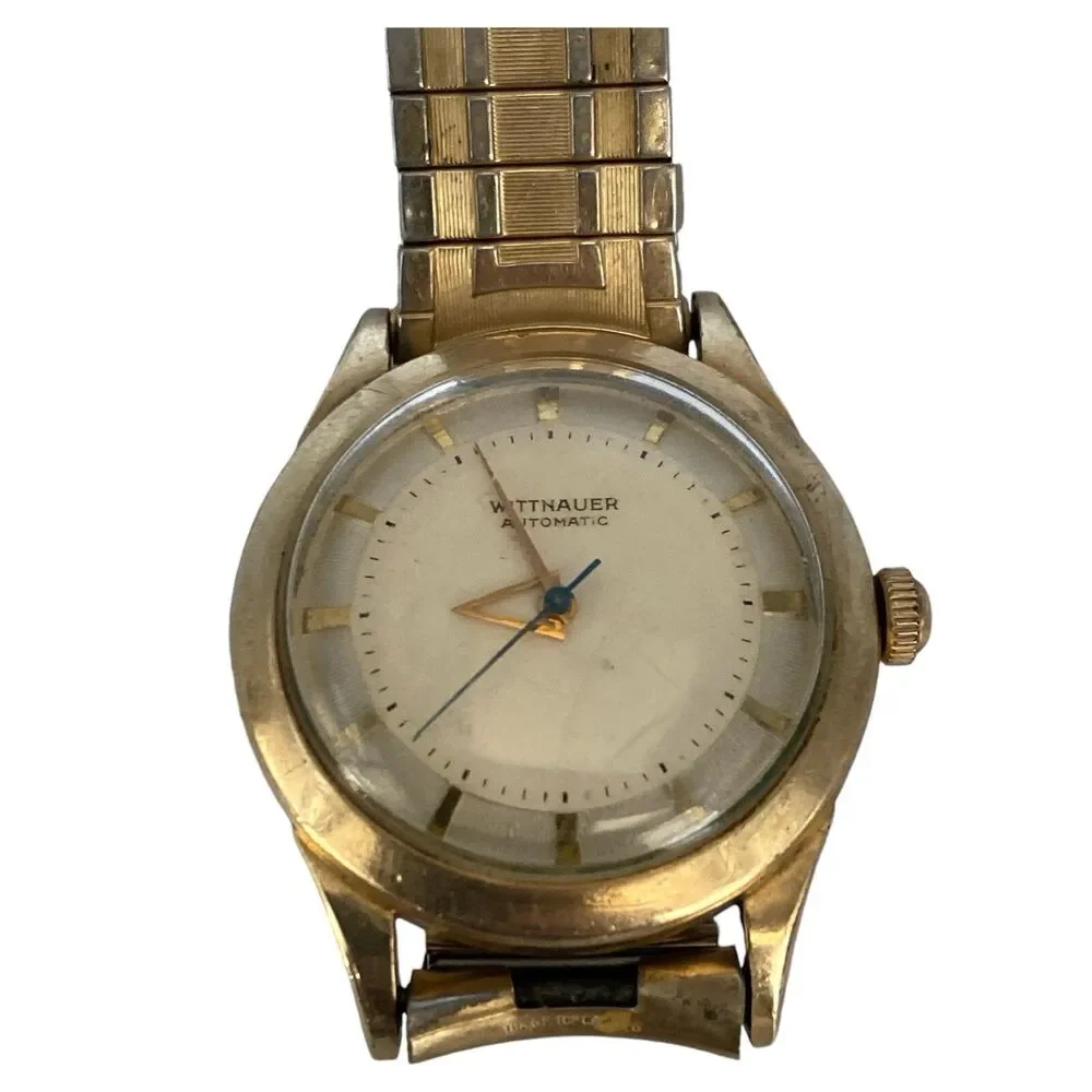 Vintage 1960’s Wittnauer 10kt GF Automatic Men's Wristwatch Running Strong